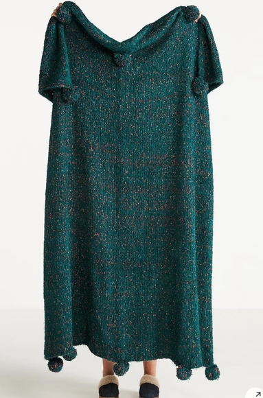 Anthropologie Other - Anthropologie Pommed Bridget Eyelash Throw Blanket - green with colorful flecks!